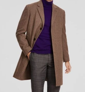 Michael Kors Mens Brown Classic fit Overcoat Coat Jacket Size 36S - Picture 1 of 1