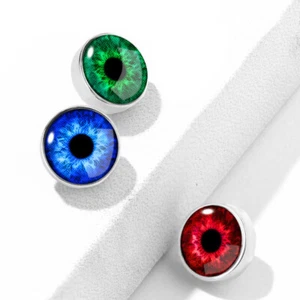 3 - 14GA (1.6mm) 5mm Round Eyeball Surgical Steel Internally Threaded Dermal G42 - Picture 1 of 3
