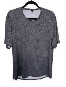 Lululemon Run Out Short Sleeve Stitch Camo Ice Grey Deep Coal Size Large - Picture 1 of 4