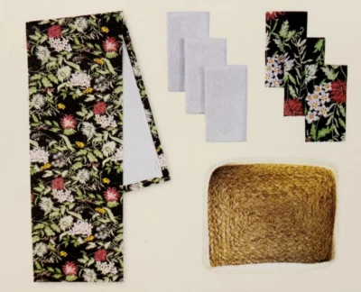 Hermoso Juego de Mesa Corredor 8 Piezas 6 Servilletas Drew Barrymore Cesta Gris + Floral Foto 1 de 4