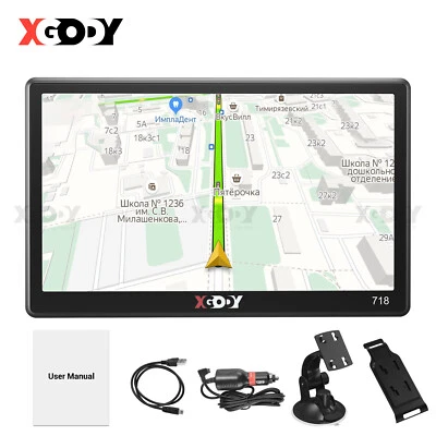 XGODY 7 Zoll GPS Navi Navigation Navigationsgerät für Auto LKW PKW Truck 8GB ROM - Bild 1 von 4