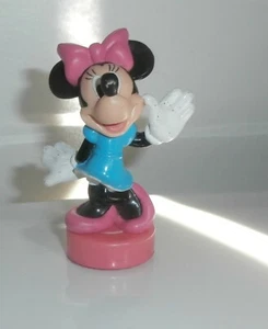 Disney Minnie Mouse PVC Figur 3" Tortenaufleger und Stempel blaues Kleid - Bild 1 von 3