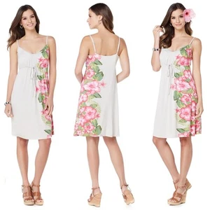 Margaritaville Hibiscus Print Midi Knit Dress 431174-J - Picture 1 of 4