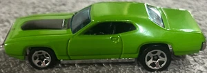 Hot Wheels 2001 primera edición 1971 Plymouth GTX, verde, suelto - Imagen 1 de 5