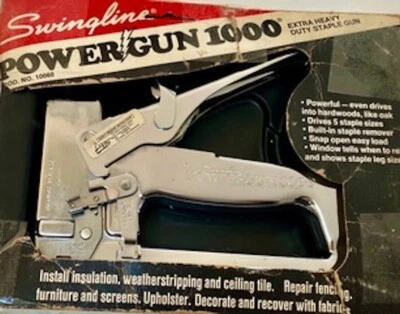 Pistola de grapas Swingline Power Gun 1000 de colección de alta resistencia. Color cromo Foto 1 de 2