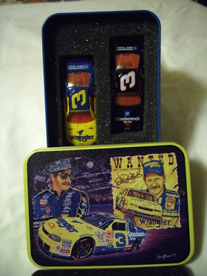 1999 2 CAR SET IN TIN DALE EARNHARDT 1/64 WRANGLER GM GOODWRENCH - Image 1 of 2