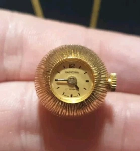 Vintage Hanowa 17 Rubis Watch Pendant Swiss Made Sphere Wind Up Working - Picture 1 of 4