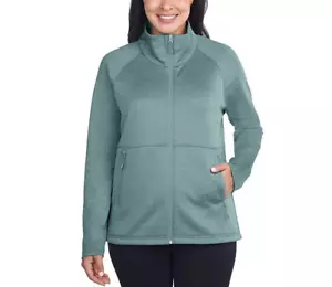 SOILED Kirkland Signature Women's Fleece Full Zip Jacket Teal Size S $80 EE114 - Picture 1 of 5