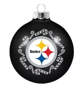 Pittsburgh Steelers Zuckerrohr Glaskugel Ornament - Bild 1 von 1