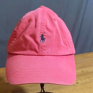Ralph Lauren Hat One Size Pink Embroidered Logo Adjustable Baseball Cap*