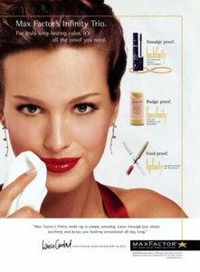 MAX FACTOR INFINITY TRIO 2002 Petra Nemcova 1 pagina MAGAZINE AD - Foto 1 di 1