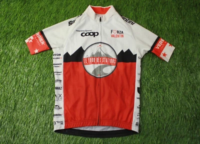 CAMISA CICLISMO MANGA CORTA JERSEY LE TOUR DES STATIONS SANTINI ORIGINAL TALLA S Foto 1 de 4