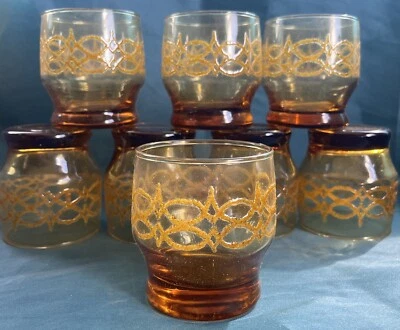 (8) NUEVO vaso dorado Ravenscroft MCM Barware 8 oz jugo de cóctel Foto 1 de 4