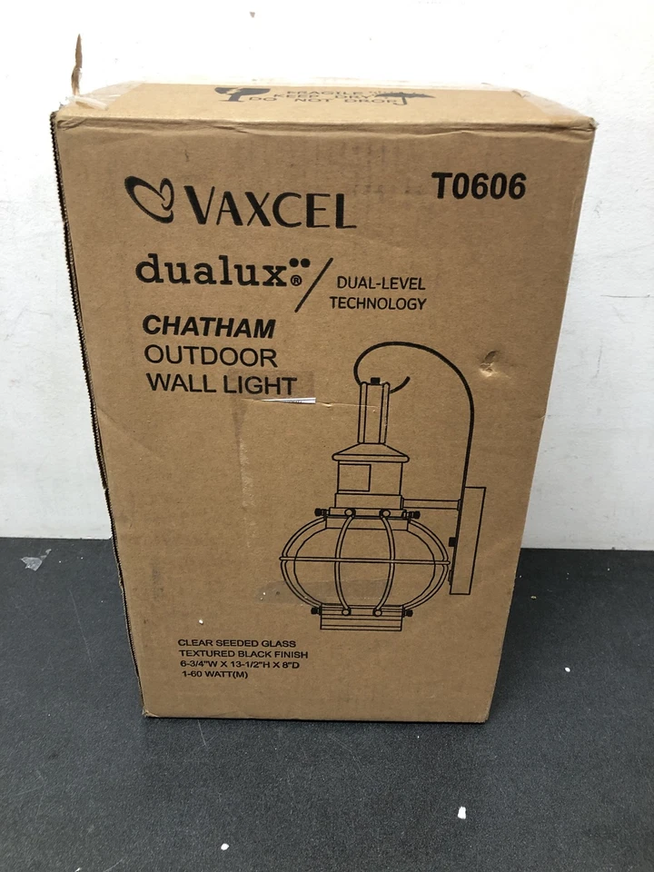 Vaxcel Lighting T0606 Chatham 14" Tall Outdoor Wall Sconce - Textured Black - Image 1 of 1