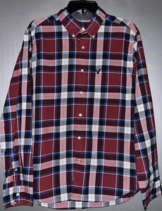American Eagle Herren Hemd Gr. L blau kariert Button Down Langarm EUC LARGE - Bild 1 von 13