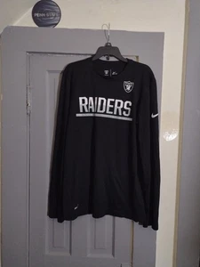 Nike Dri Fit Las Vegas Raiders Training Long Sleeve Shirt Size Medium - Picture 1 of 6