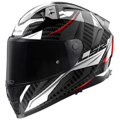 LS2 FF811 Vector II Carbon Savage Motorradhelm (Grau/Weiß/Rot) Gr: L (59) - Bild 1 von 2