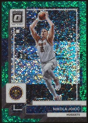 2022 PANINI DONRUSS OPTIC NIKOLA JOKIC #48 GREEN SPARKLE 7/8 MADE! Foto 1 de 2