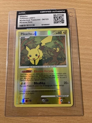 CGC authentic pikachu mysterious treasures reverse 2007  Pokemon - Image 1 of 2