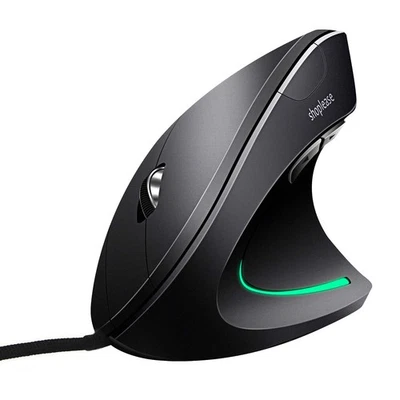 Wired Vertical Mouse Optical Ergonomic USB Mouse 4 Adjustable DPI 5 Buttons - Image 1 of 4