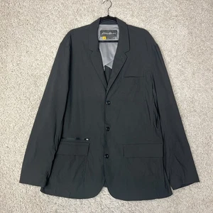 Eddie Bauer Travex Blazer Jacket Men T48 48 T Tall Gray Travel Stretch Work - Picture 1 of 8