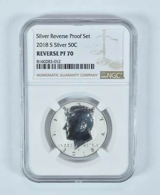 2018-S Kennedy Half Dollar Silver Reverse Proof Set Reverse PF70 NGC *9916 - Image 1 of 4