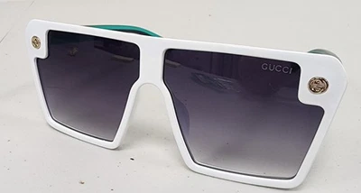 GUCCI GG 3554 White/Green/Red Gradient Sunglasses Square Pre-Owned *NO CASE* - Image 1 of 4