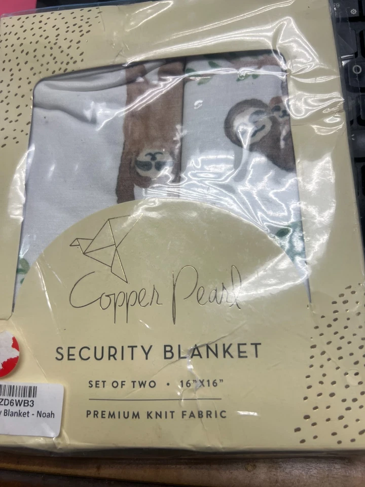 JUEGO DE DOS MANTAS DE SEGURIDAD PERLAS DE COBRE, IMPRESIÓN 16”x16 NUEVO CON ETIQUETAS Foto 1 de 1