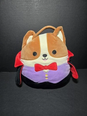 Squishmallows Reginald Vampire Corgi Treat Pail Official Plush trick or treat - Image 1 of 4