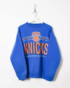 New York Knicks National Basket Balls crewneck sweatshirt, NBA team, blue shirt - Picture 1 of 2