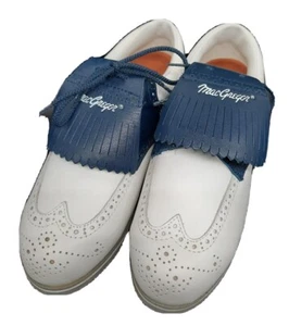 ◇ MacGregor ◇ Zapatos de golf vintage como nuevos talla 40 / UK 6.5 retro / blanco - azul - Imagen 1 de 9