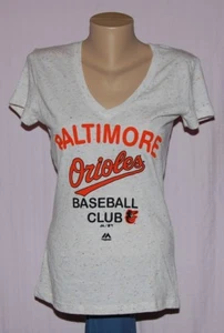 Baltimore Orioles Womens City Pretty V-Neck T-Shirt - MLB Majestic - Picture 1 of 2