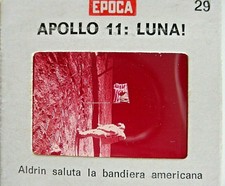 36 DIAPOSITIVE APOLLO 11 ALLUNAGGIO NASA 1969 VINTAGE CON CONTENITORE