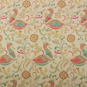 RICHLOOM FANTASY JUBILEE CREAM LARGE BIRD QUAIL COTTON TWILL FABRIC BY YARD 54"W - Picture 1 of 6