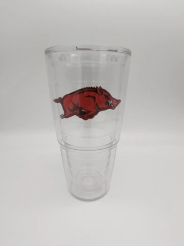 Tervis Arkansas Razorbacks Spirit Classic Tumbler Drink Cup 24 oz no lid USA Cover