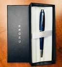 Cross Dubai Blue Lacquer/Chrome Trim "M" Nib Fountain Pen