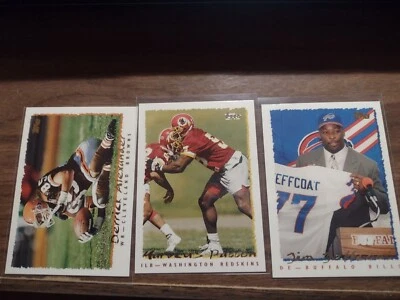 Jim Jeffcoat, Derrick Alexander & Marvcus Patton Topps #157,244&63 - Image 1 of 4