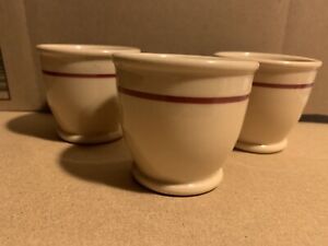 Vintage Lot of 3 Inca Ware Shenango Restaurant China Single Egg Cups