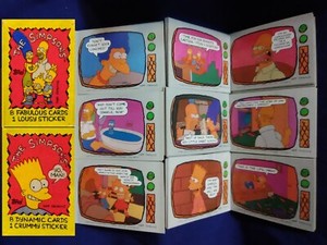 1990 Topps The Simpsons TV Show Base Trading Card SET (88) & Both Wrappers