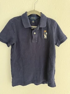 Polo Ralph Lauren Small Kids  polo bear polo shirts/Fall Blue /Size 6 - Picture 1 of 4