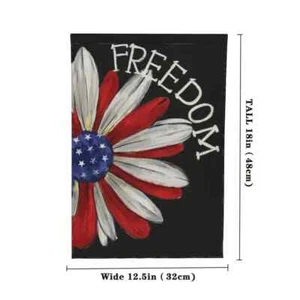 *NEU* ATEMBERAUBEND ~ FREIHEIT ~ PATRIOTISCH ~ GARTEN WILLKOMMEN FLAGGE ~ 12X18 - Bild 1 von 1