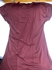Lularoe Maria Dress 🦄 Solid Maroon Burgundy Red Maxi 2XL 22/24 XXL Plus 2X New - Picture 1 of 13