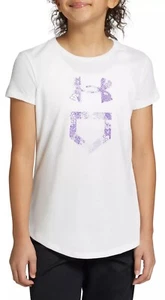 Under Armour Girls' Softball Logo Graphic Short Sleeve T Shirt Size Youth Medium - Picture 1 of 4