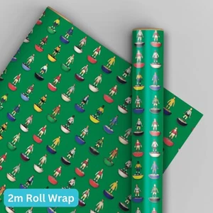 Birthday Wrapping Paper | Subbuteo Football 2m Roll Wrap | Kids Gift Wrap - Picture 1 of 4