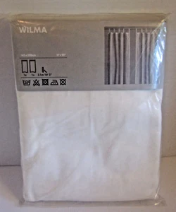 New in Package Set of IKEA Wilma Curtains 57" x 98" White 501.120.00 - Picture 1 of 2