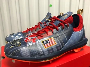 Under Armour Harper 5 Low USA ST Blue Red White Gold Metal Cleats 16 3023496 400 - Picture 1 of 18