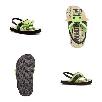 Chinelos Mandalorian Star Wars infantis masculinos, tamanhos 7/8 e 9/10 - Imagem 1 de 4