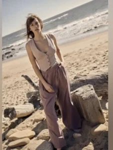 Nuevo con etiquetas Juego de chalecos y pantalones Free People Roxanne talla L - Imagen 1 de 4