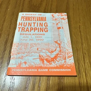 Vintage Pennsylvania Game Commission Hunting Trapping Regulations 1991-1992 - Picture 1 of 2