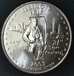 2003-D 25C State Quarter Illinois BU CLAD (I choose) ow - Picture 1 of 2